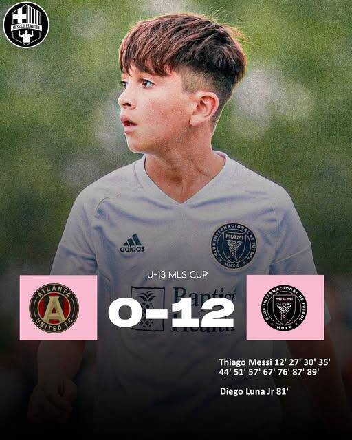  假新聞！梅西兒子U13比賽單場1人轟11球，多家媒體報(bào)道后刪除新聞