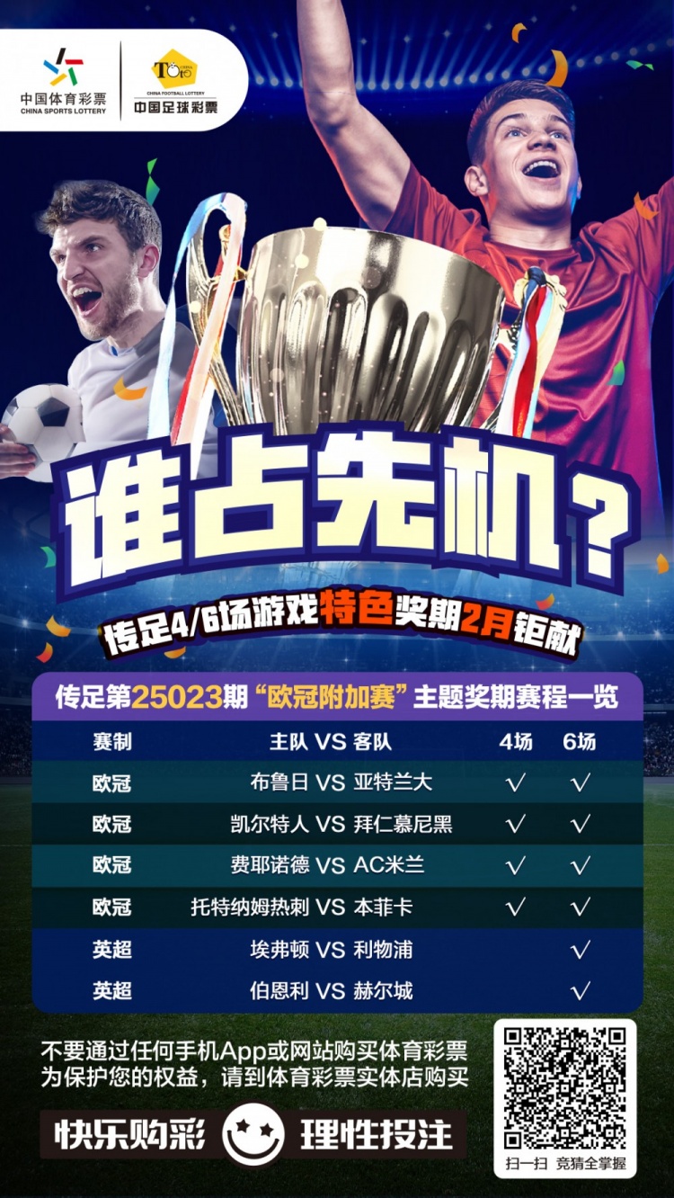  誰占先機？！傳足特色獎期第25023期聚焦歐冠附加賽