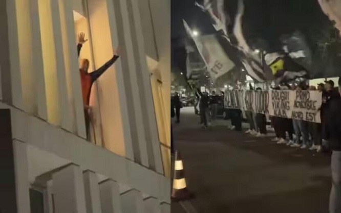  都體：尤文球迷來(lái)到酒店外支持新主帥，圖多爾向球迷們揮手致意